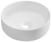 Isvea Isvea, INFINITY ROUND keramické umývadlo na dosku, priemer 36x12 cm, matná biela, 10NF65036-2L