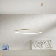 Ondaluce - LED stmievateľný luster na lane SOEL LED/38W/230V pr. 80 cm zlatý