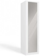 Šatníková skriňa Malwa 50 cm so zrkadlom biela