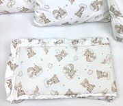 INTERMEDIC SK Mantinel do postieľky s volánikom Teddy / minky krémová – 180x30 cm