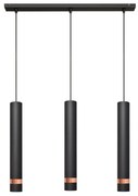 LED Luster na lanku TUBA 3xGU10/4,8W/230V čierna/medená