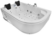 M-SPA - Ľavá kúpeľňová vaňa TURBO SPA s hydromasážou 180 x 120 x 54 cm (MSPA1631-TURBO-L)