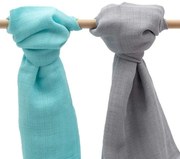 NEW BABY Bavlnené plienky New Baby 70x80 cm 2 ks sivá, tyrkysová