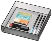 Matne čierny kúpeľňový organizér na kozmetiku z recyklovaného plastu - iDesign