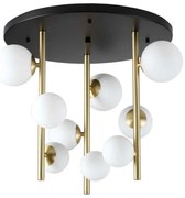 Ideal Lux - LED Luster na tyči PERLAGE 9xG9/3W/230V pr. 55 cm zlatá/biela