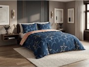 Flanelové obliečky z mikrovlákna STARMISS tmavomodré Rozmer obliečky: 70 x 90 cm | 140 x 200 cm