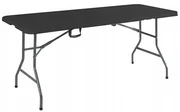 JAKS Skladací stôl 180 cm čierny