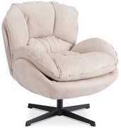 Relaxačné otočné kreslo DALILA krémové