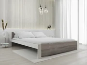 Posteľ IKAROS 120 x 200 cm, biela/dub hľuzovka Rošt: S latkovým roštom, Matrac: Matrac DELUXE 10 cm