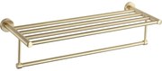 Mexen Remo, polica s vešiakom na uteráky, zlatá matná, 7050720-55