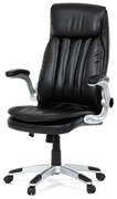 Autronic BONTEC Kancelárske kreslo, hojdací mechanizmus, čierna ekokoža, KA-F1218 BK Farba: Čierna