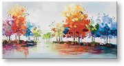 Maľovaný obraz na stenu STROMY 140x70 cm | rôzne rozmery