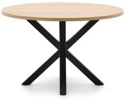 Okrúhly jedálenský stôl v čierno-prírodnej farbe ø 120 cm Argo – Kave Home