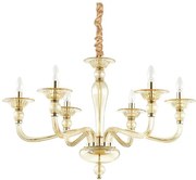 Ideal Lux - Luster na reťazi DANIELI 6xE14/40W/230V pr. 85 cm mosadz