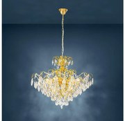 Eglo 39606 - Luster na reťazi FENOULLET 9xE14/25W/230V zlatá