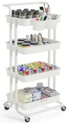 Pojazdný regál biely BSC077WZ01