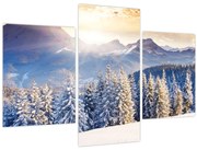 Obraz - Horská krajina v zime (90x60 cm)
