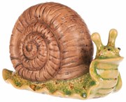 Záhradná dekorácia Slimák svetlohnedá, 16 x 7 x 10 cm, keramika