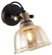 Klausen 101000 - Nástenné svietidlo ASGARD 1xE27/11W/230V béžová/čierna/zlatá