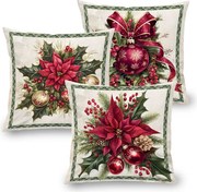 Sada 3 ks obliečok na vankúšiky CHRISTMAS STAR 45 x 45 cm