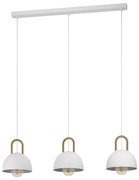 Eglo 99696 - Luster na lanku CALMANERA 3xE27/40W/230V biela