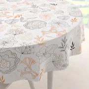 Biante Bavlnený okrúhly obrus Sandra SA-526 Hnedé vlčie maky na bielom Ø 50 cm