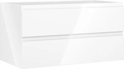 Mexen Orio, kúpeľňová skrinka 90 cm, 2 zásuvky, biela lesklá, 91A10-09047-2-BFF00
