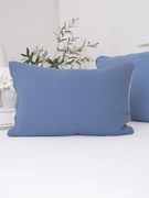 Mušelínová obliečka na vankúš 50 x 70 cm Alexia Duo - modrá/krémová