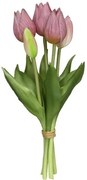 Kytica 5ks ružových realistických tulipánov Tulips Papagayo - 39 cm