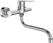 Mereo Pego, drezová nástenná batéria, 150 mm, s ramienkom rúrkovým o 18 mm - 200 mm, chróm, MER-CB30101P
