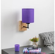 Brilagi - Nástenná lampa NUBILA WOOD 1xE27/25W/230V dub/fialová
