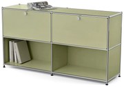 Kovový regál »CN3« s 2 výklopnými priehradkami, pistáciová
