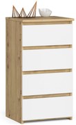 Komoda CL4 40 cm dub artisan/bílá