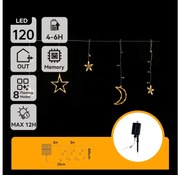 Aigostar - LED solárny vianočný reťazec 120×LED/8 režimov 3×0,6 m 500 mAh IP65 teplá biela