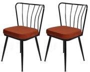 Súprava jedálenských stoličiek Yildiz Tile Red and Black, 2 ks, 2 ks