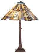 Vitrážová lampa tiffany stolová DEKO 62*Ø40cm 2XE27