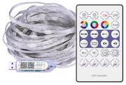 Ecolamp LED svetelná reťaz Wizard, 10m, RGB, ovládač