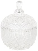 Sklenená dóza s vekom na cukor - Ø 10 * 13 cm