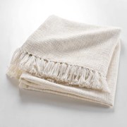 Krémová deka s prímesou bavlny 125x150 cm Ziggy – douceur d'intérieur