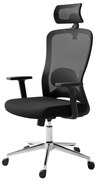 Kancelárska ergonomická stolička Neoseat ZENA — sieť / látka, čierna, nosnosť 150 kg