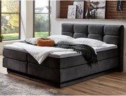Posteľ boxspring Portage 160x200 cm, antracitová látka%