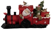 Christmas Decoration With LED Lighting Santa Claus 19x7x10 Cm Red Plastic Train - LED 19*7*10 cm