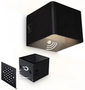 Briloner 3879015 - LED nabíjateľné nástenné svietidlo so senzorom BORRA LED/1,5W/5V 3600 mAh čierne