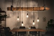 Priemyselná závesná lampa z masívu Barracuda 152cm