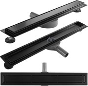Rea Neox Pro Black, odtokový sprchový žľab 80 cm, čierna matná, REA-G7803
