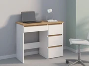 Stôl 75 x 94 x 43 cm, farba biela / dub
