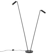Moderná stojaca lampa čierna 2-svetlá GU10 35mm - Thomas