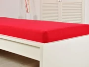 Froté plachta do detskej postieľky EXCLUSIVE 70x140 cm červená