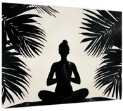 Sklenený obraz - Joga (70x50 cm)