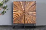 Luxusná vysoká skrinka z masívu Manala Mango Teak 100cm